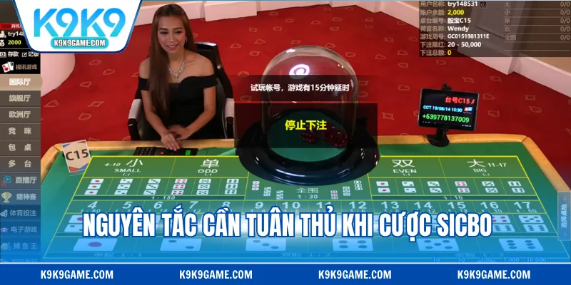 Nguyên tắc cần tuân thủ khi cược Sicbo